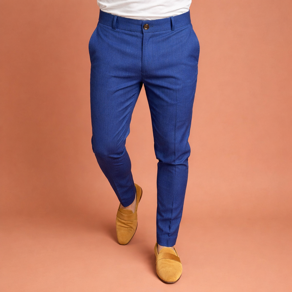 Modern men's trousers with elastic waistband and straight fit for men | Senne