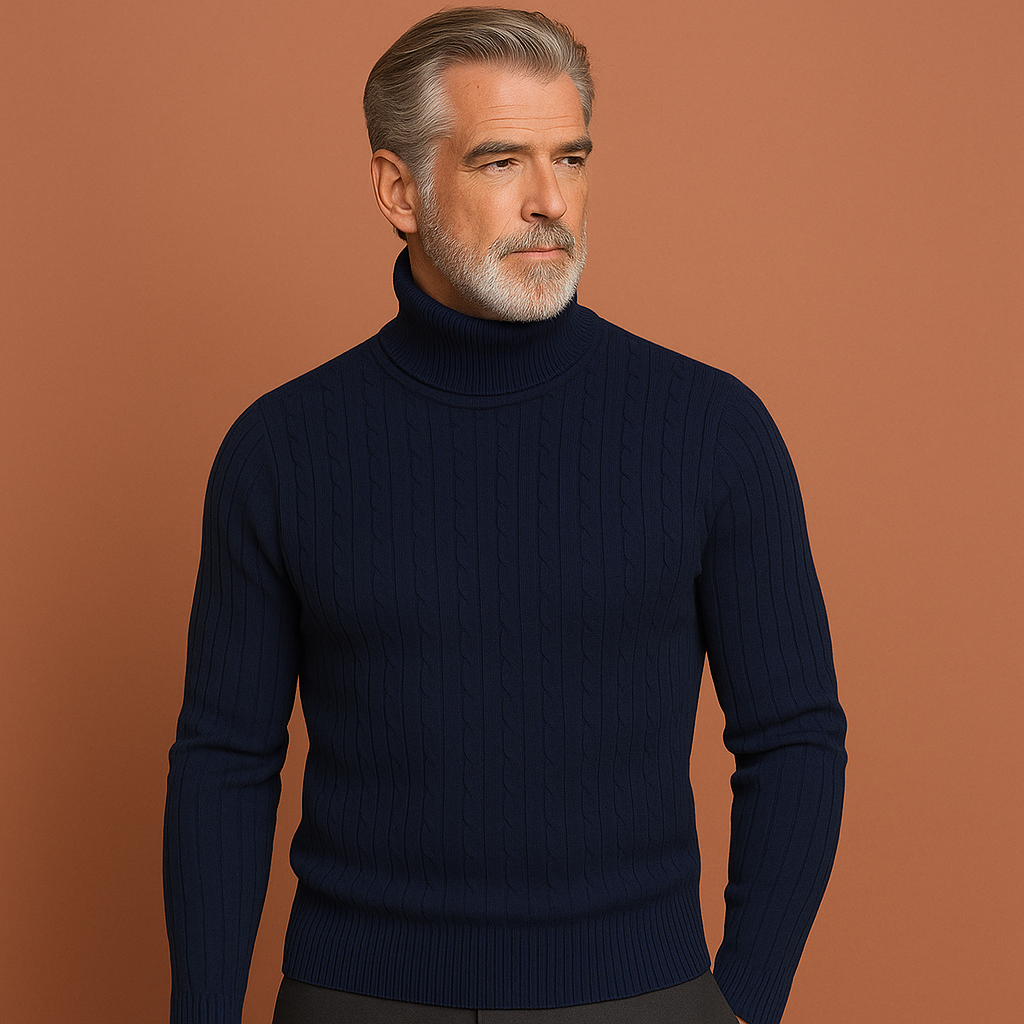 Ribbed Turtleneck Sweater for Men | Daan