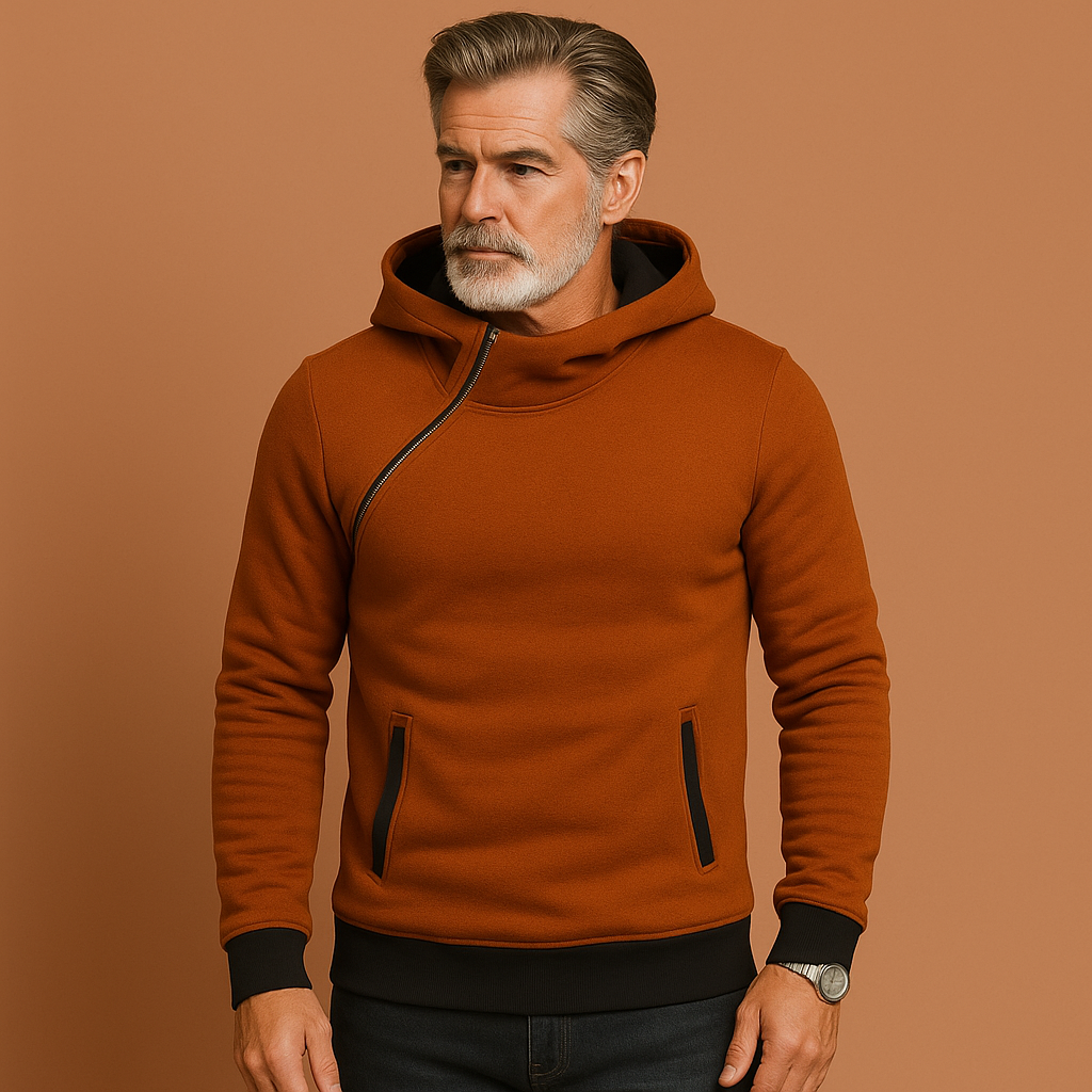 Slim-fit hoodie with contrasting details for men | Milan