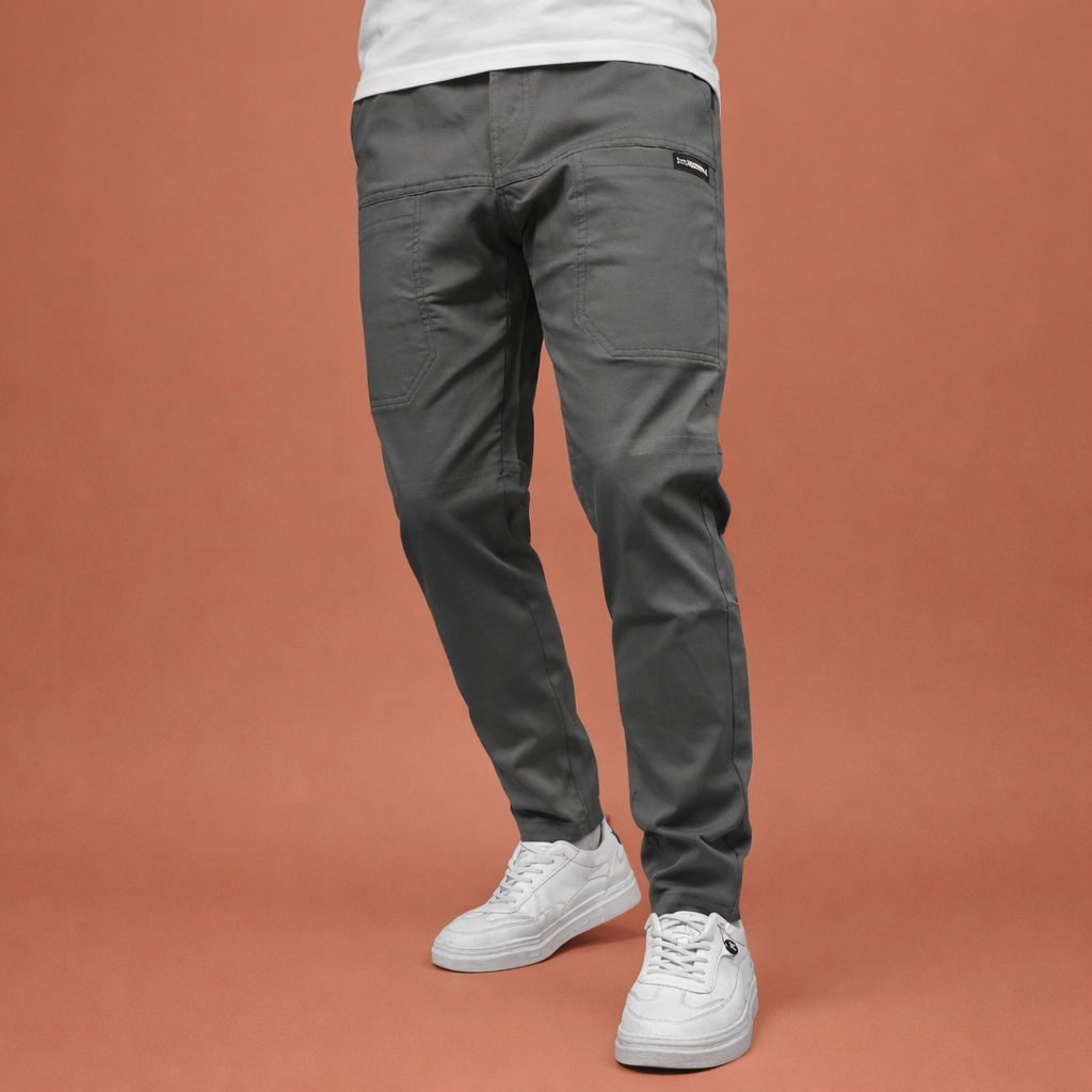 Stretch cargo pants with tapered fit and pockets for men | Ralph