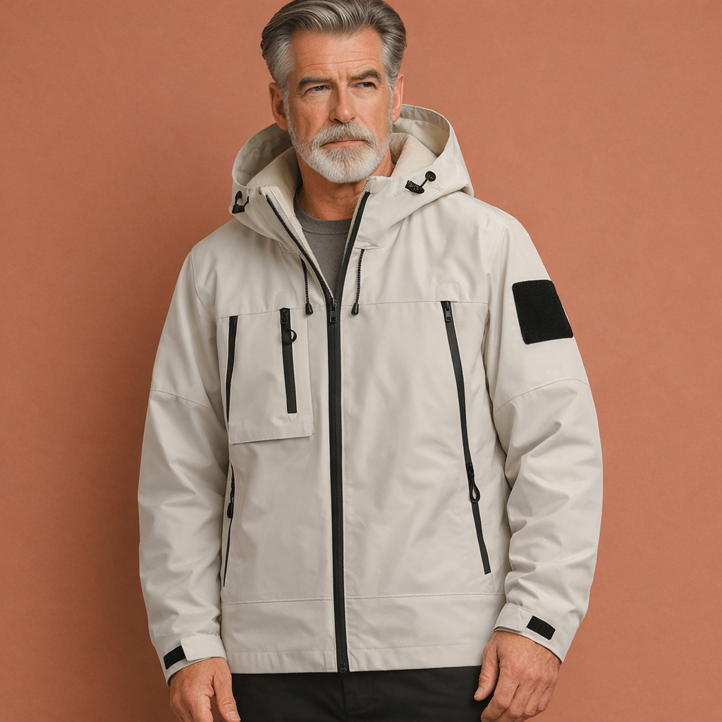 Jacket with Hood and Multiple Pockets for Men | Gregoor