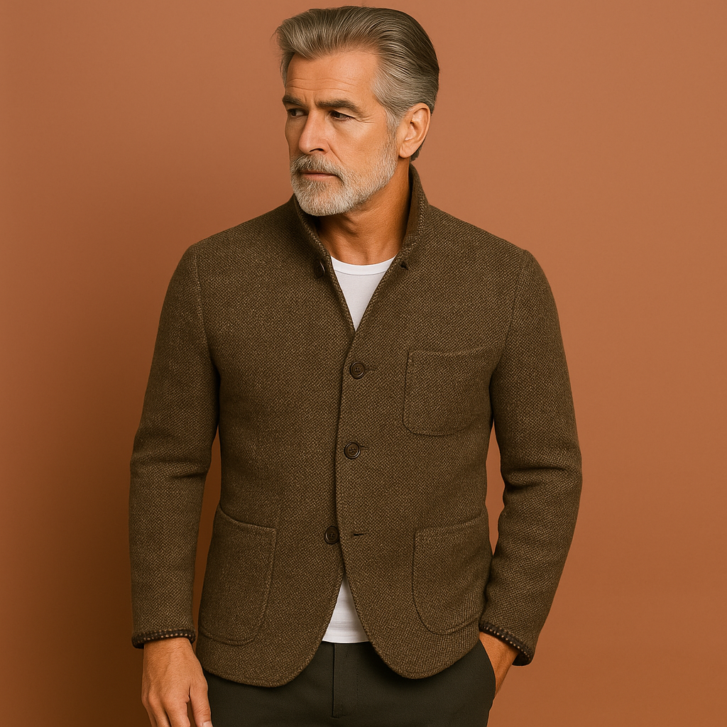 Knitted Spring Vest with Pockets for Men | Floris