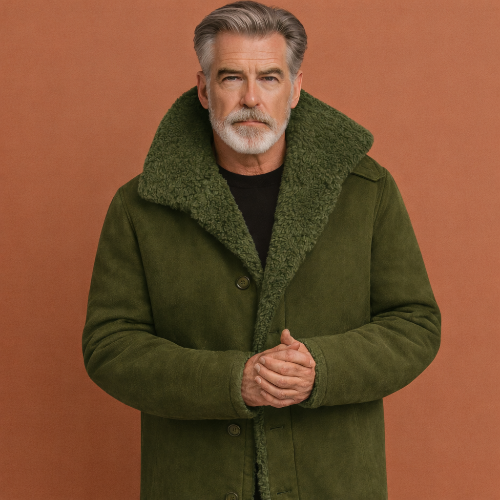 Warm winter jacket for men with wide collar | Hubert