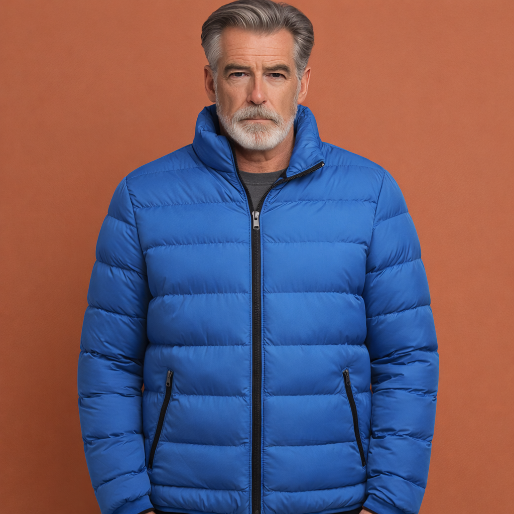 Padded Winter Jacket with Zipper Pockets for Men | Johannes