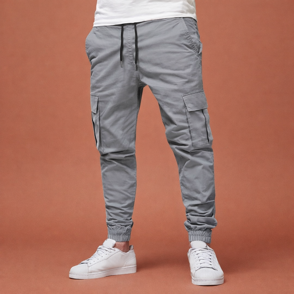 Cargo Jogging Pants with Pockets and Drawstring for Men | Arend