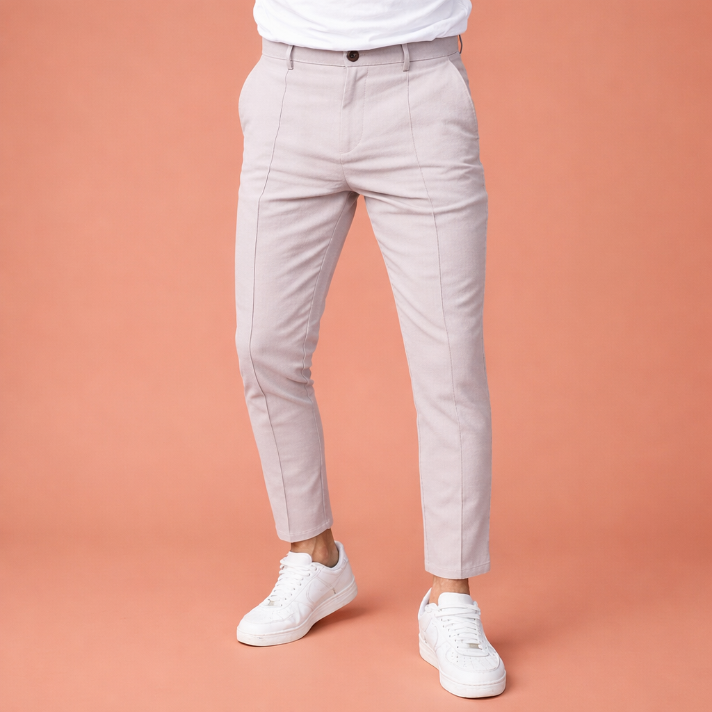 Slim-fit men's trousers with ankle length and front seam | Thomas
