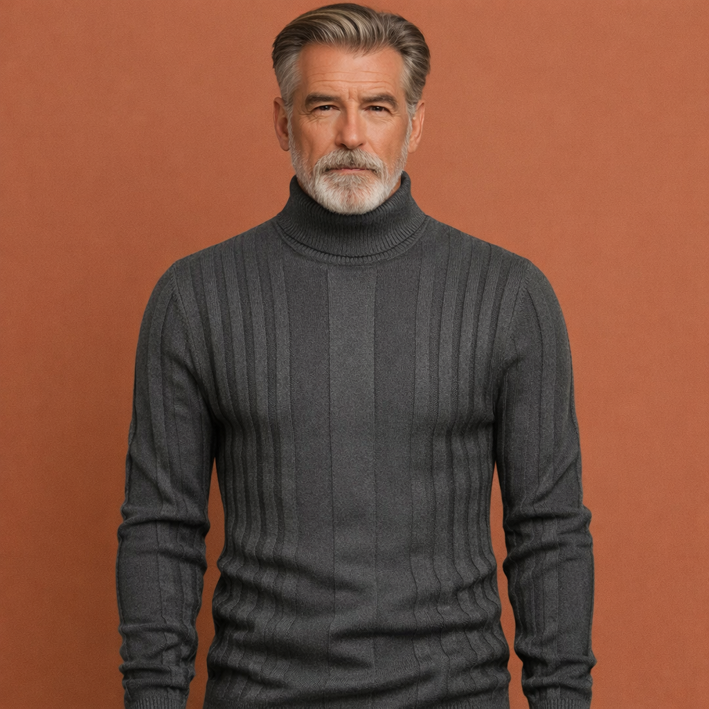 Warm turtleneck sweater with a comfortable fit for men | Davion