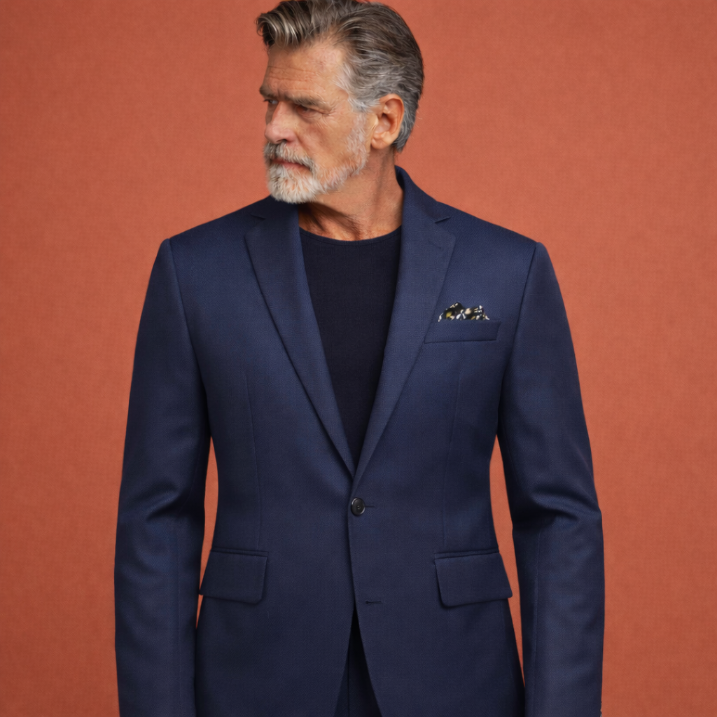 Jacket with Notched Collar and Flap Pockets for Men | Axel