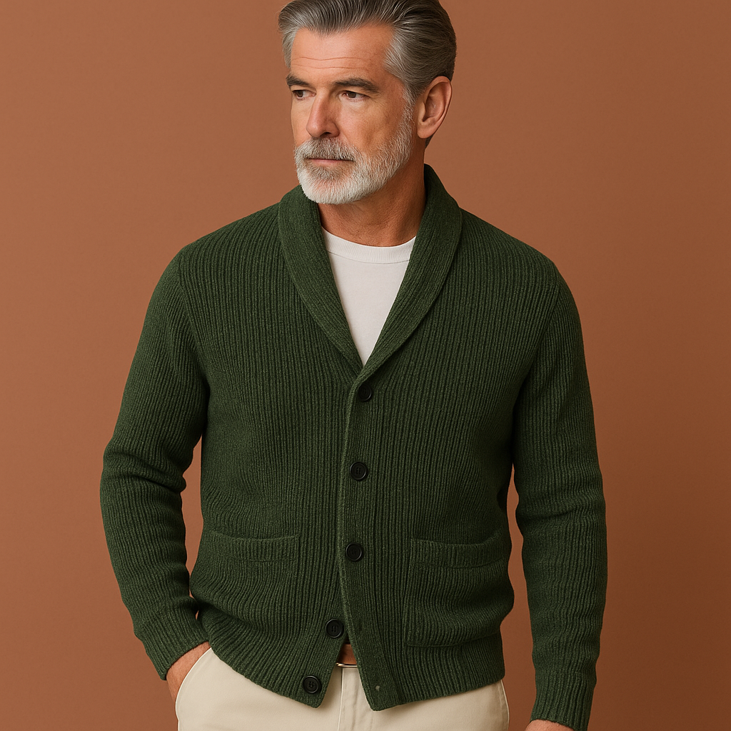 Vintage V-neck Men's Vest with Button Closure | Maarten