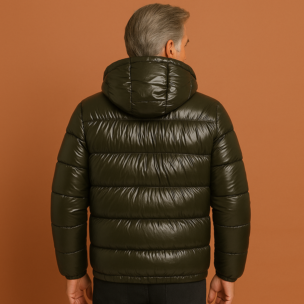 Warm water-repellent puffer jacket for men with a modern fit | Koen