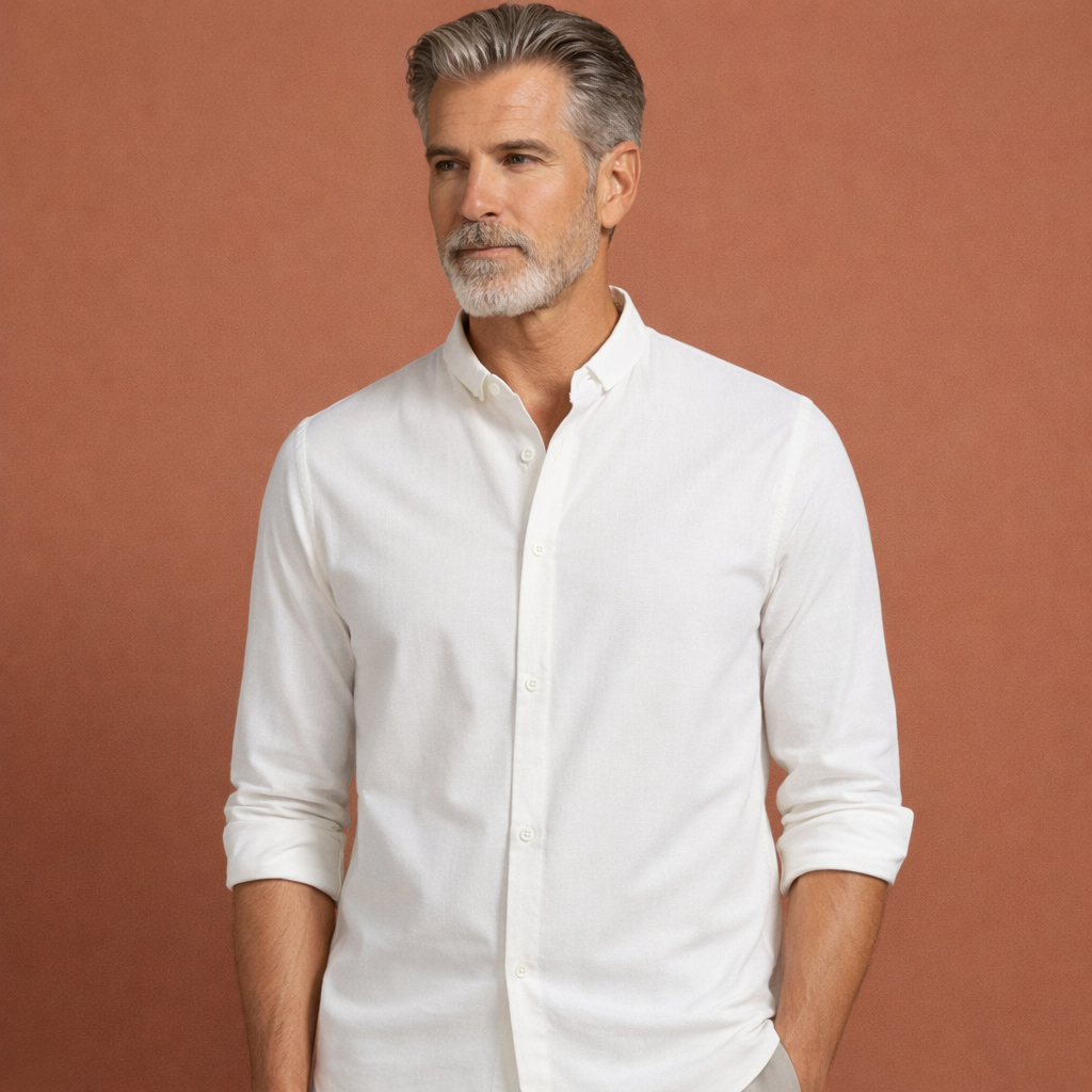 Men's shirt with stand-up collar and modern fit | Bram