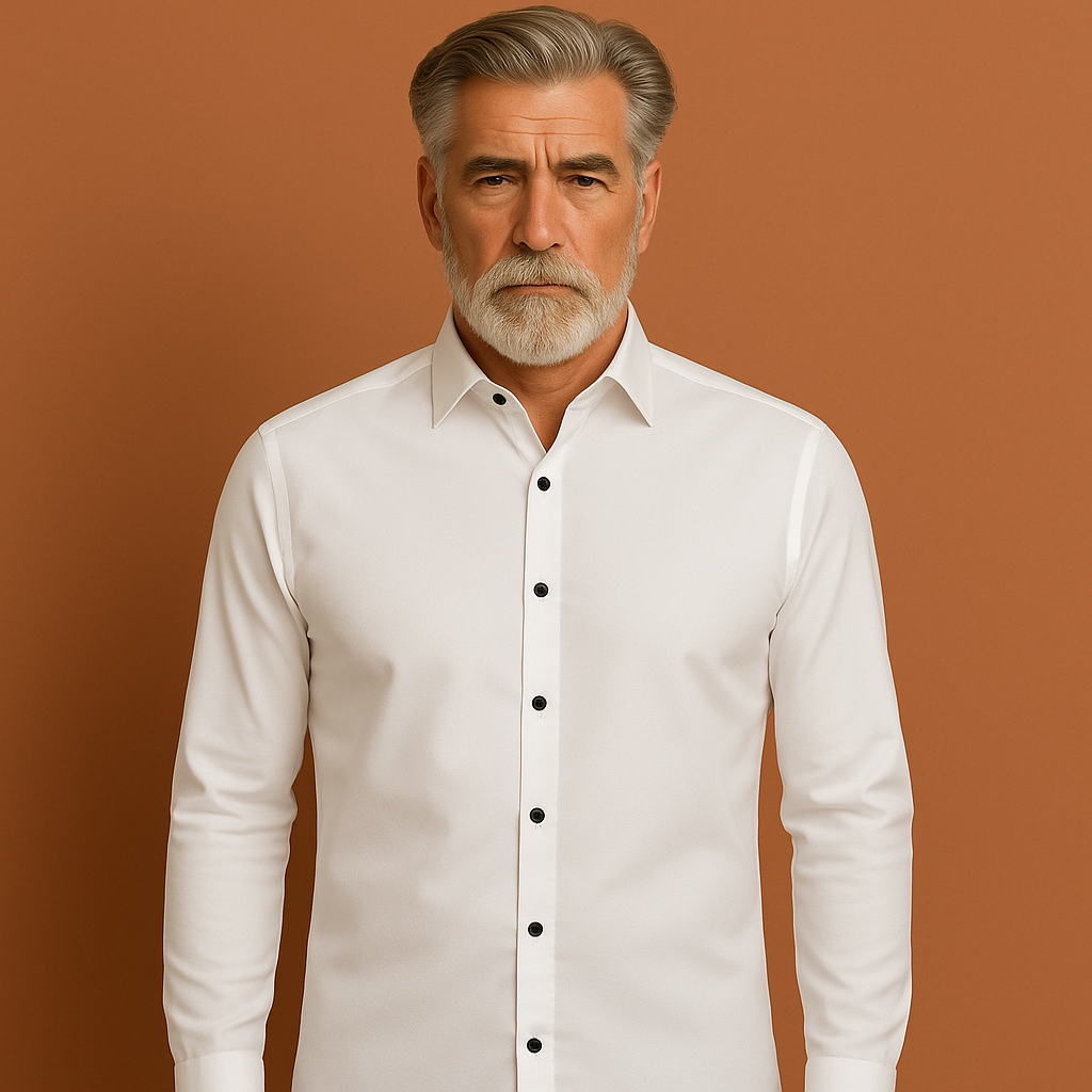 Slim fit shirt with button closure for men | Arie