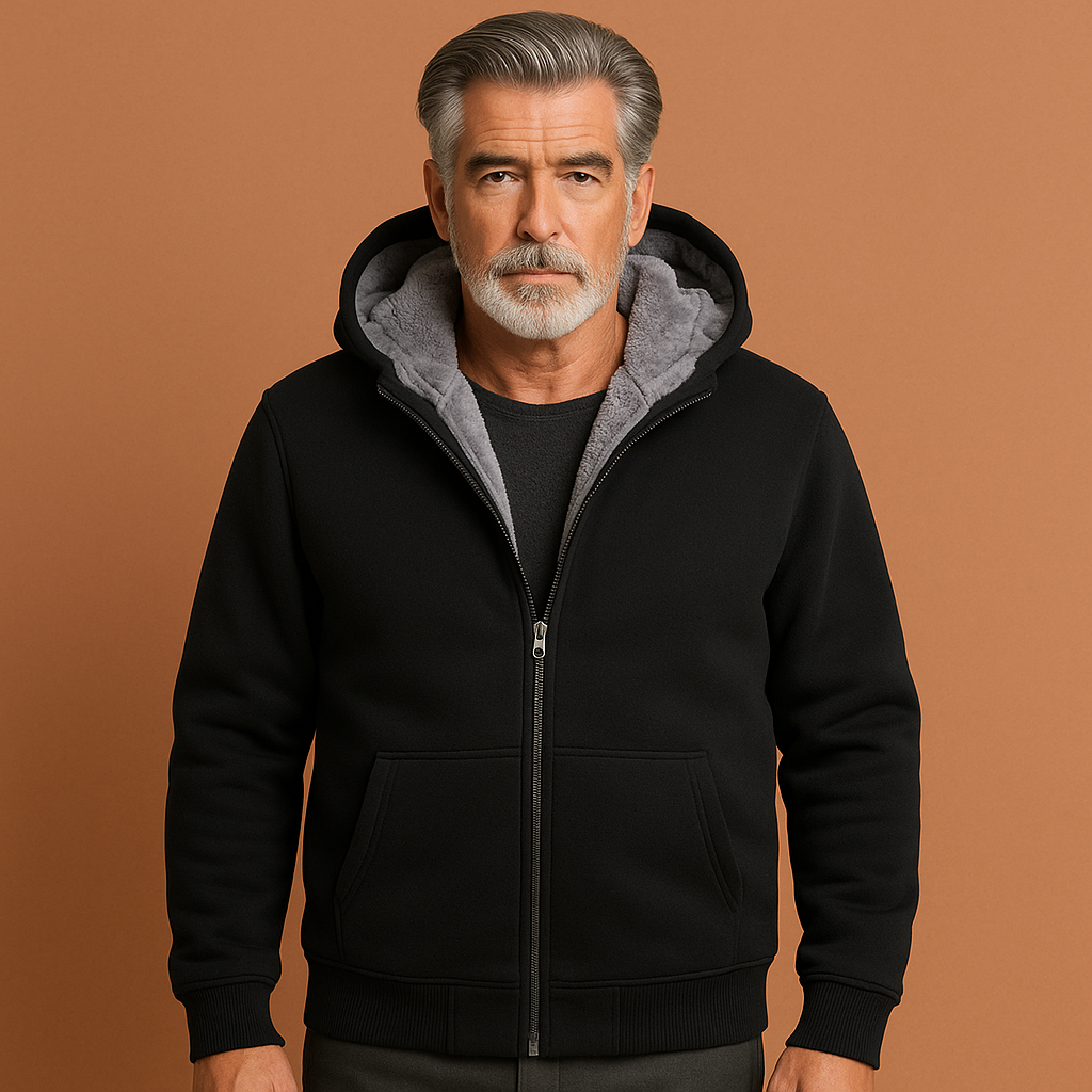 Warm winter vest with hood for men | Niels