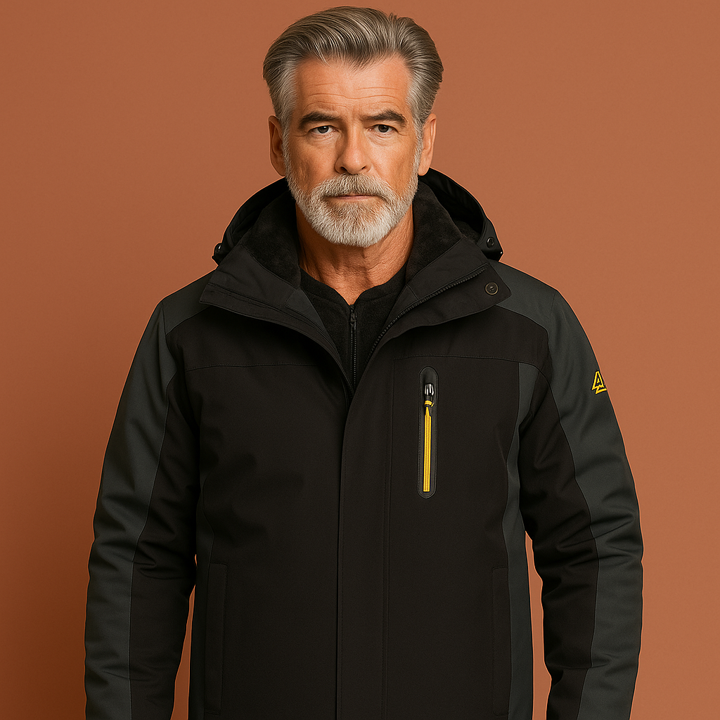 Warm waterproof outdoor jacket with hood for men | Gregory