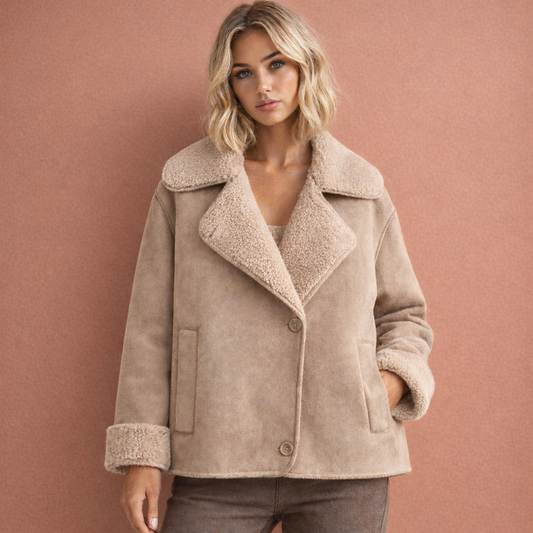 Stylish Women's Coat with Lapel Collar | Beatrix