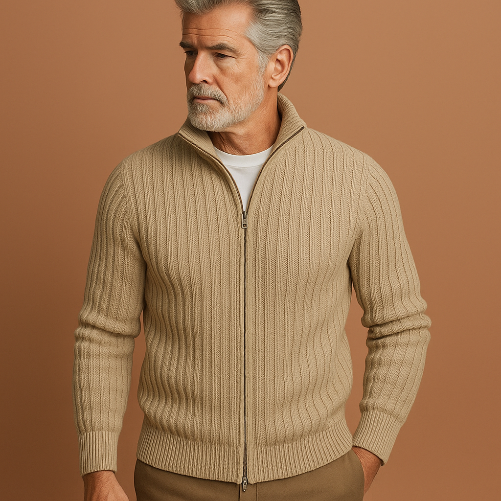 Comfortable Knitted Zipper Vest for Men | Jozef