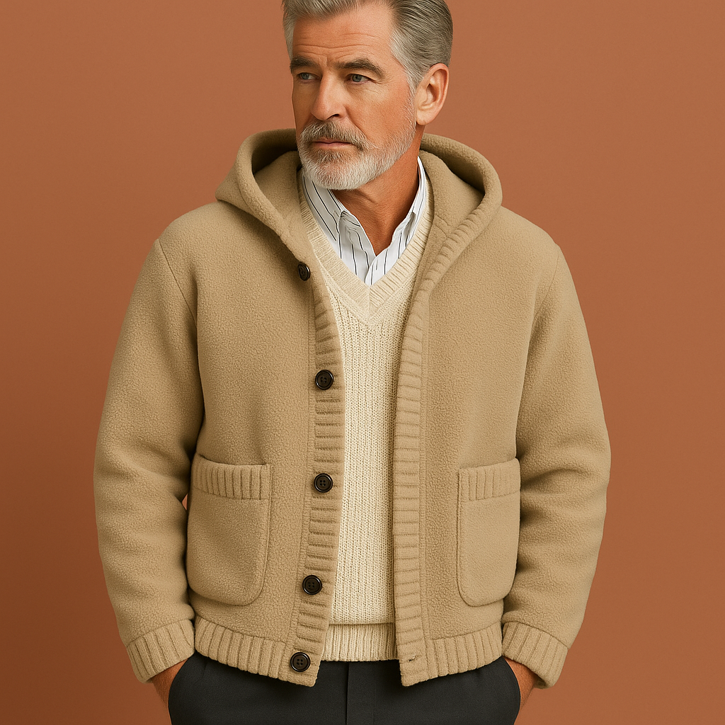 Knitted hoodie jacket for men | Maarten