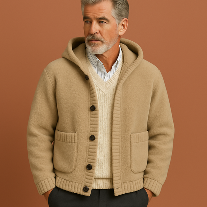 Knitted hoodie jacket for men | Maarten