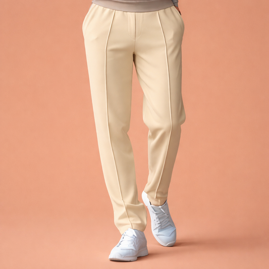 Straight men's trousers with elastic waistband and side pockets | Hugo