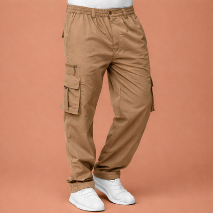 Men's cargo pants with elastic waist and multiple pockets | Gerard