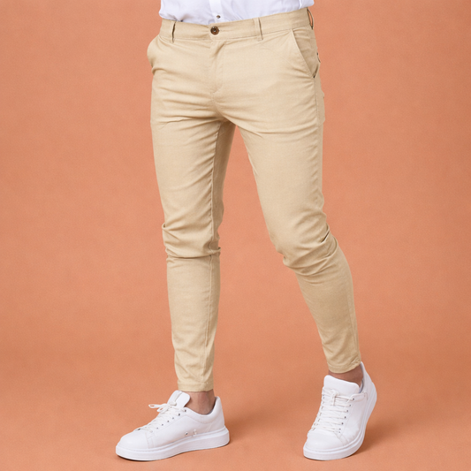 Slim fit chino pants with tapered fit for men | Aron