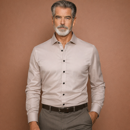 Slim-fit men's shirt with long sleeves for business and casual outfits | Reinout