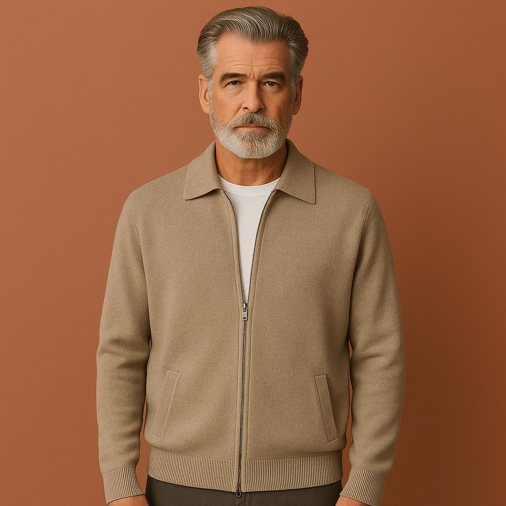 Regular fit vest with zipper for men | Julius