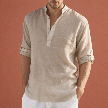 Light summer shirt with V-neck for men | Boris