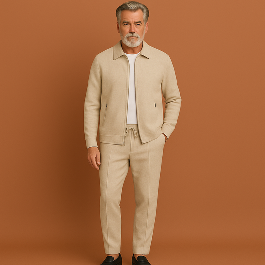 Comfortable Tracksuit with Zipper Jacket for Men | Evert