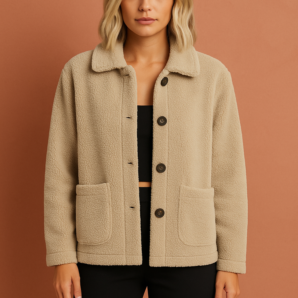 Warm jacket with modern cut for women | Leonie