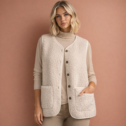 Warm sleeveless gilet for women | Loes