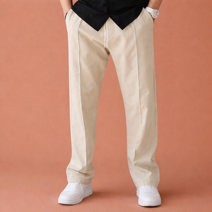 Wide men's trousers with adjustable waist and straight legs for men | Dirk