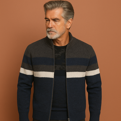 Stylish knitted zip-up cardigan for men | Nate