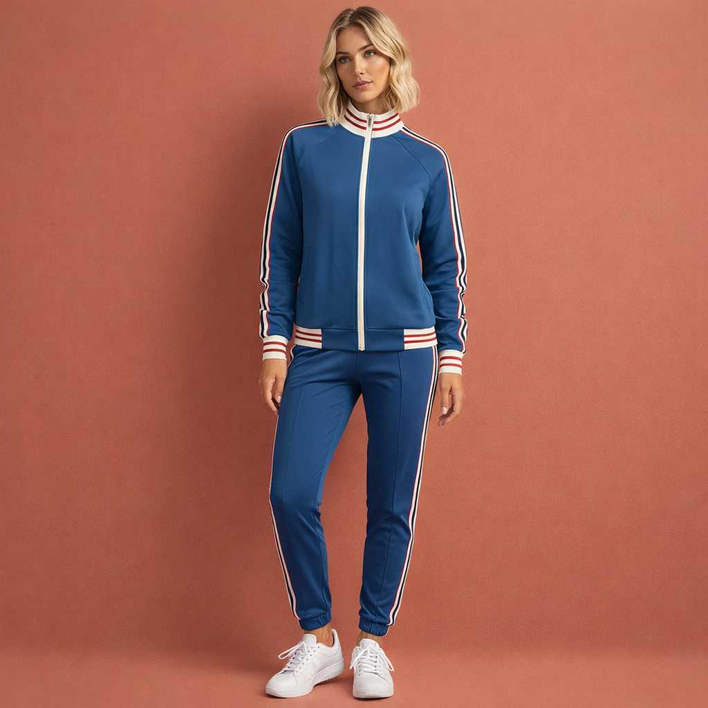 Striped sporty tracksuit for women | Bianca