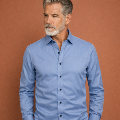 Slim-fit men's shirt with long sleeves for business and casual outfits | Reinout