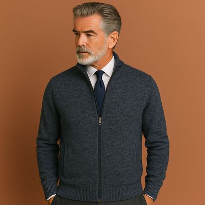 Zippered Vest with Collar for Men | Arias