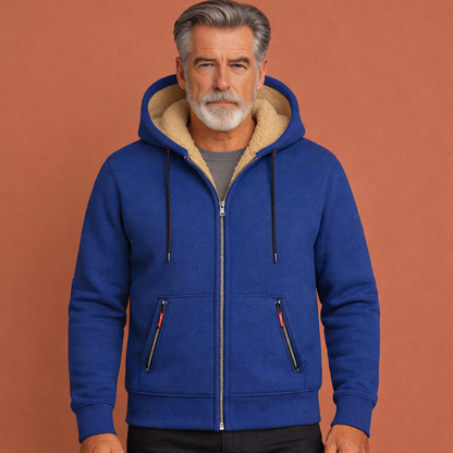 Hooded jacket with zipper for men | Douwe