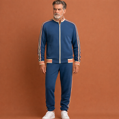 Stylish sporty tracksuit with stripes for men | Dolf