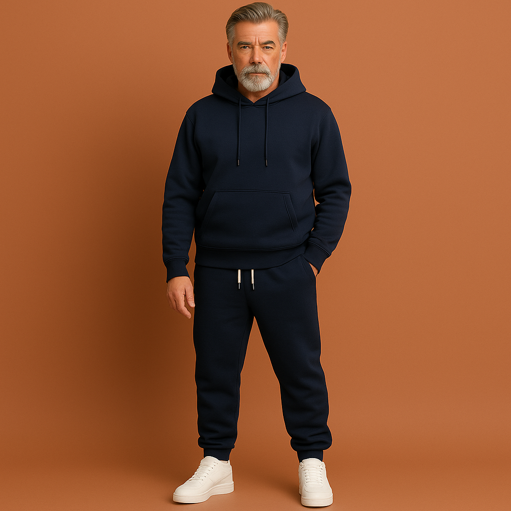 Comfortable tracksuit with hoodie and tapered joggers for men | Aart