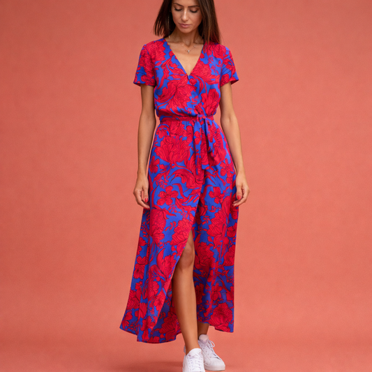 Summer maxi dress with floral print for women | Lieke-Marie