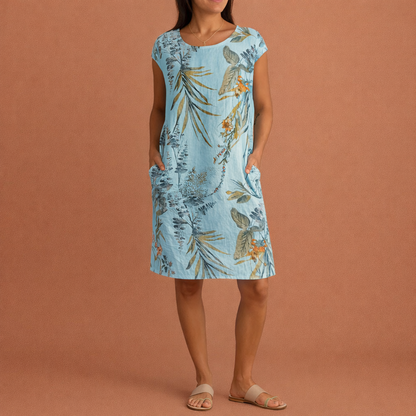 Elegant midi dress with a comfortable fit for women | Frederika