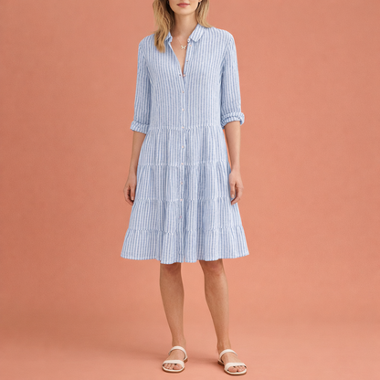 Elegant midi summer dress for women with a modern fit | Helmi