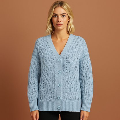 Elegant V-neck sweater for women with a stylish fit | Addison