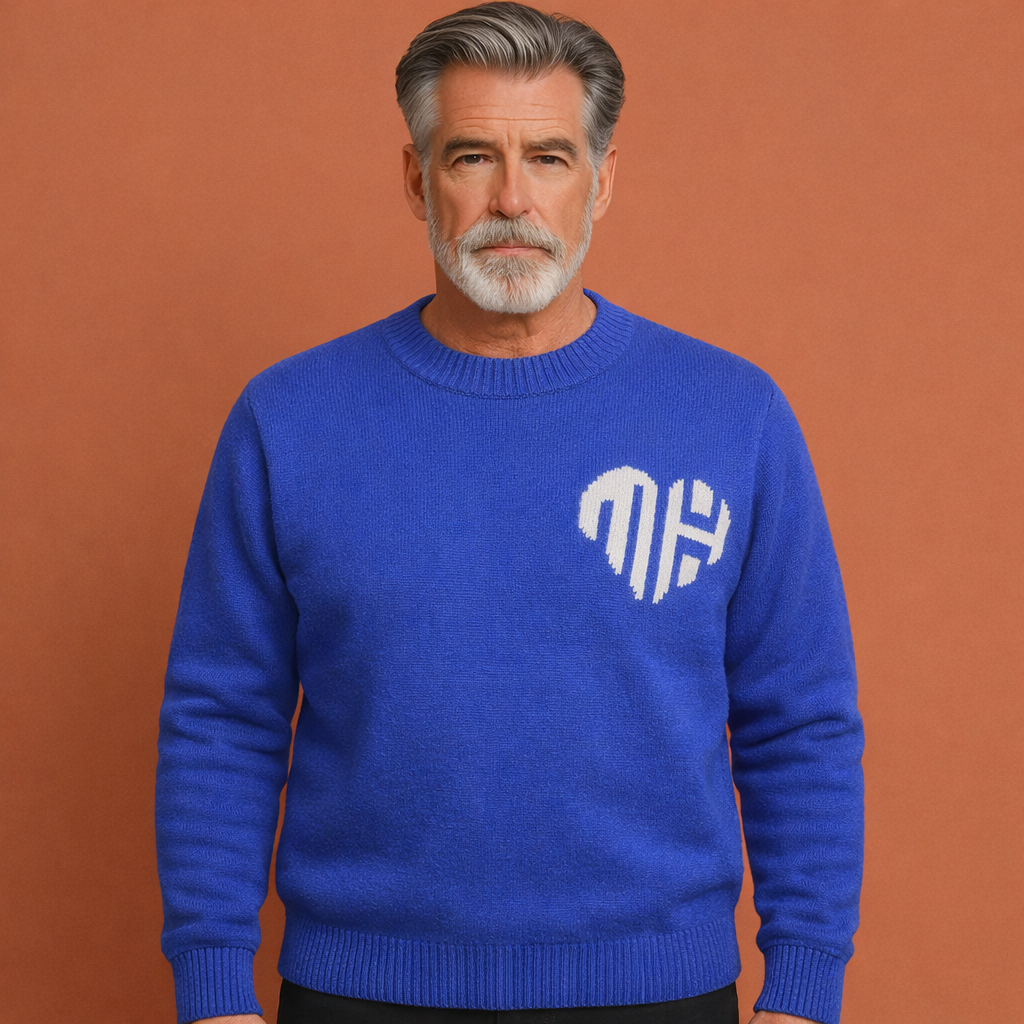 Elegant Embroidered Sweater for Men | Cullen