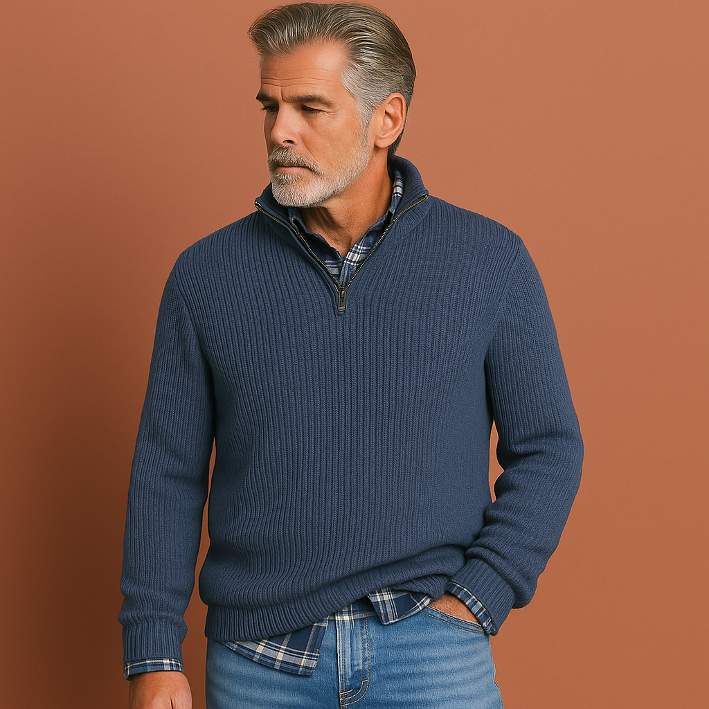 Stylish Zip-Up Sweater for Men | Joris