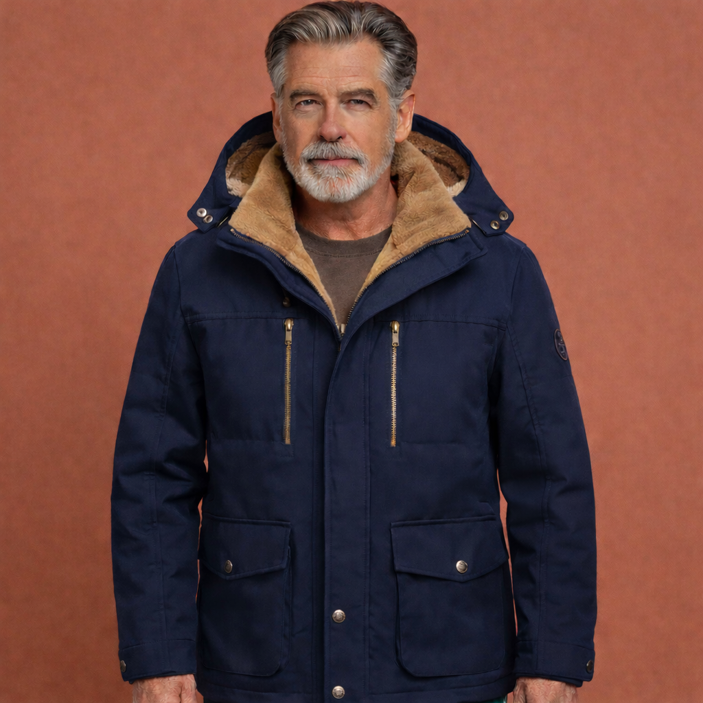 Jacket with zipper and hood for men | Boudewijn