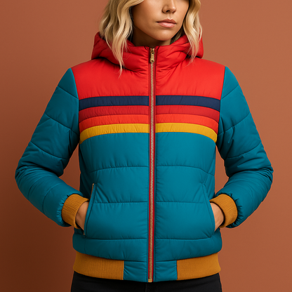 Retro Quilted Winter Jacket for Women | Elise