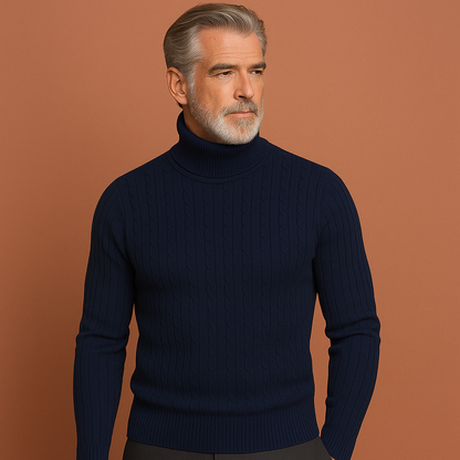 Ribbed Turtleneck Sweater for Men | Daan