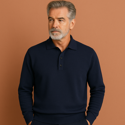 Stylish polo sweater with a comfortable fit for men | Swen