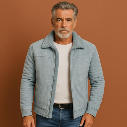 Stylish Leather Winter Coat for Men | Hessel